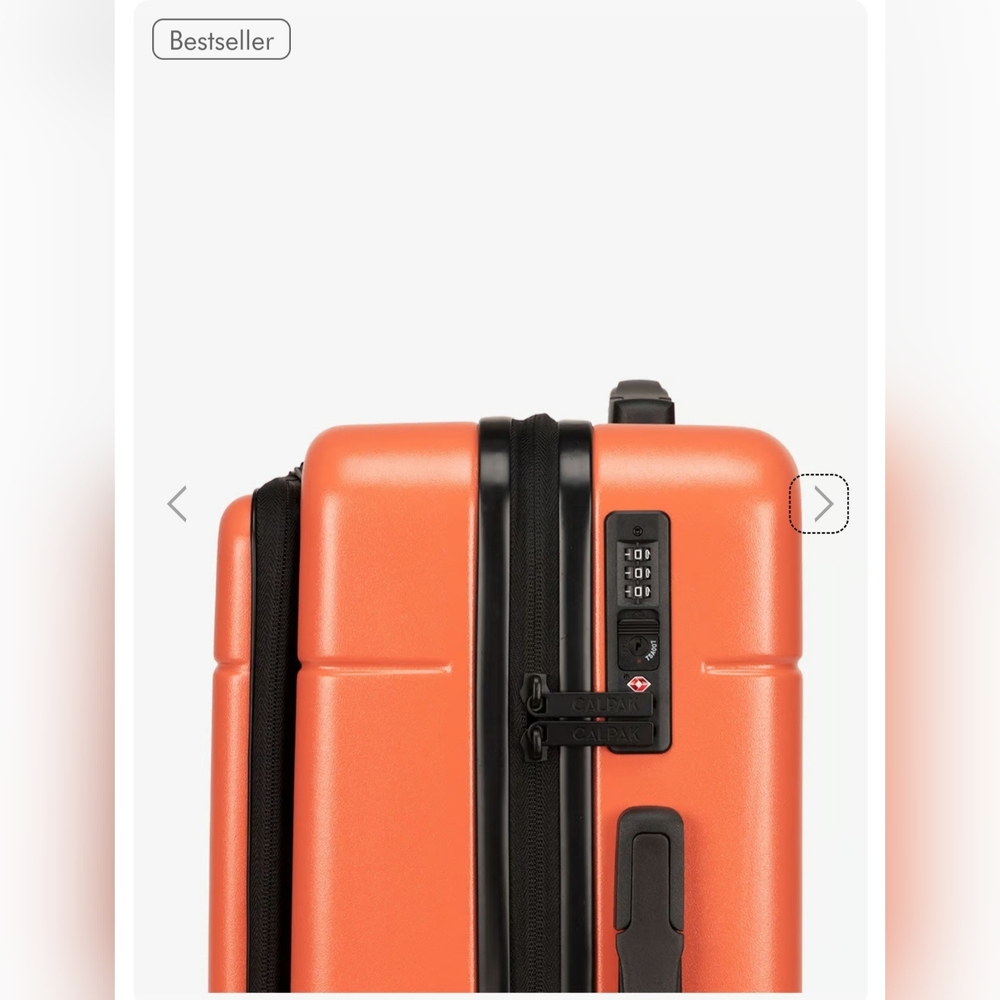 NIB CALPAK Hue Front Pocket Carry-On Luggage, Poppy - Picture 7 of 9